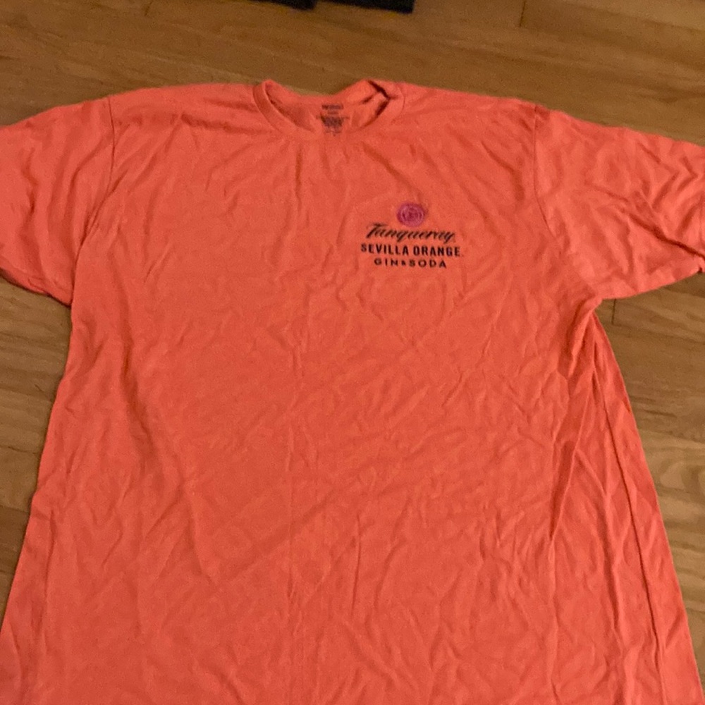 Tanqeray orange tee shirt size xl
